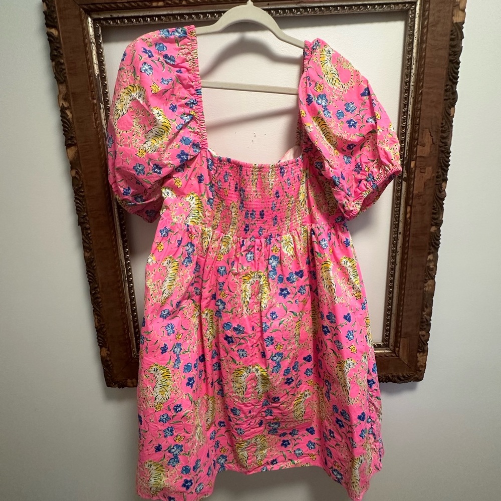 Lilly Pulitzer Kay dress prosecco pink Tigress Garden size 14 - Picture 2 of 6